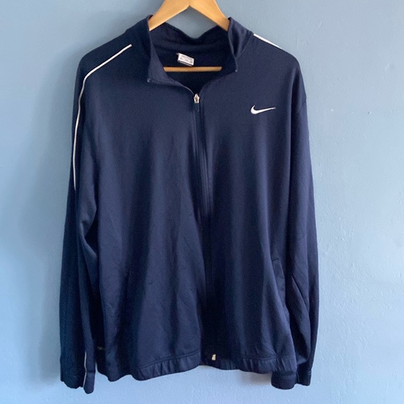 Nike Dri Fit Navy Zip Up - Picture 1 of 6